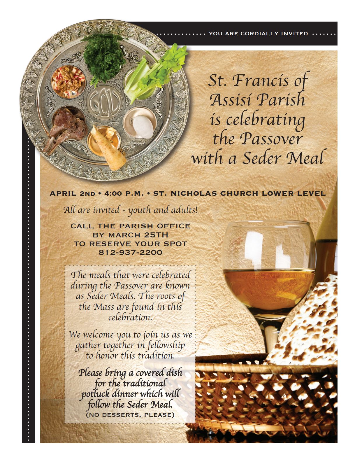 Seder Meal 2023 St Francis Of Assisi Parish